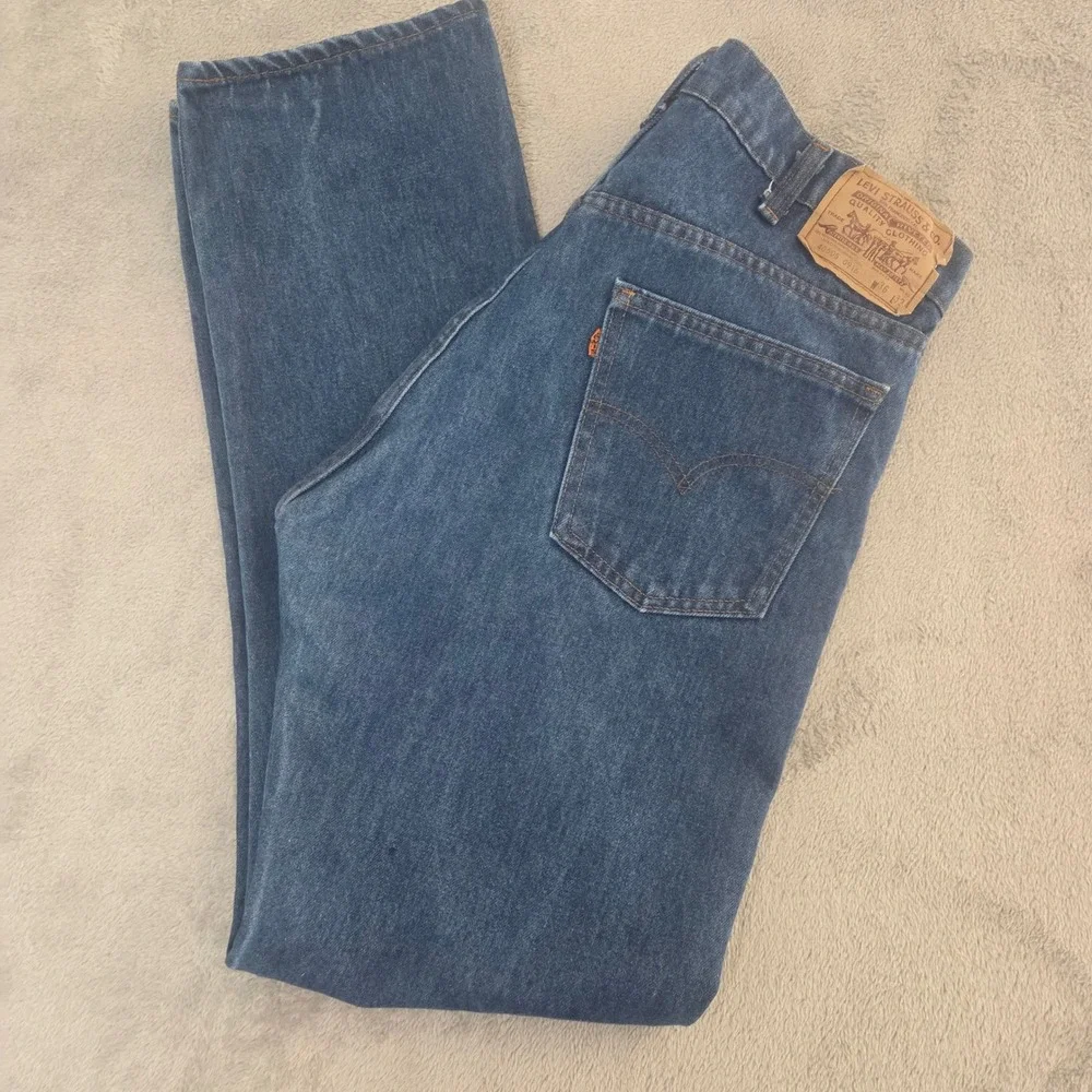Vintage Levis 505 Orange Tab Jeans Mens 36x32 Medium Wash Straight 40505-0916